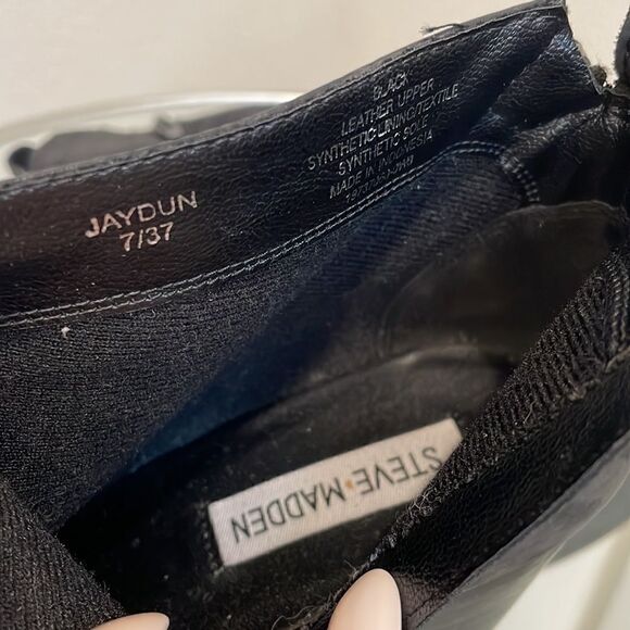 Steve Madden Jaydun Booties Black Nubuck suede Size 7 - Picture 8 of 11